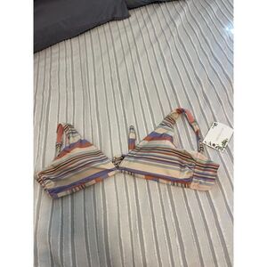 NWT Chelsea & Violet Bikini Top Stripes Size Large